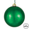 Vickerman 6" Emerald Shiny Ball Ornament, 4 per Bag Image 3