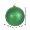 Vickerman 6" Green Candy Ball Ornament, 4 per Bag Image 2