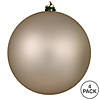 Vickerman 6" Oat Matte Ball Ornament, 4 per Bag Image 1
