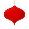 Vickerman 6" Red Flocked Onion Christmas Ornament, 4 per Bag Image 1