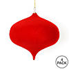 Vickerman 6" Red Flocked Onion Christmas Ornament, 4 per Bag Image 2