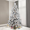 Vickerman 7.5' Flocked Alberta Artificial Christmas Tree, Warm White LED Lights Image 3