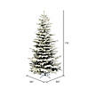 Vickerman 7.5' Flocked Sierra Fir Slim Christmas Tree - Unlit Image 2