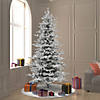 Vickerman 7.5' Flocked Sierra Fir Slim Christmas Tree - Unlit Image 3
