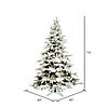 Vickerman 7.5' Flocked Utica Fir Christmas Tree - Unlit Image 2