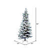 Vickerman 7.5' Flocked Utica Fir Slim Christmas Tree with Multi LED Lights Image 2