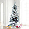 Vickerman 7.5' Flocked Utica Fir Slim Christmas Tree with Multi LED Lights Image 3