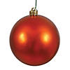 Vickerman 8" Burnished Orange Matte Ball Ornament Image 1