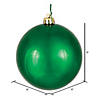 Vickerman 8" Emerald Shiny Ball Ornament Image 1
