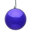 Vickerman 8" Purple Shiny Ball Ornament Image 1