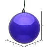Vickerman 8" Purple Shiny Ball Ornament Image 1