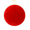 Vickerman 8" Red Flocked Ball Ornament Image 1