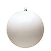 Vickerman 8" White Shiny Ball Ornament Image 1