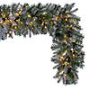 Vickerman 9' Proper 14" Frosted Douglas Fir Artificial Garland with Warm White LED Lights. Image 3