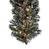 Vickerman 9' Proper 14" Frosted Douglas Fir Artificial Garland with Warm White LED Lights. Image 4