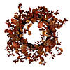 Vickerman Artificial 22" Orange Fall Leaves and Berries Wreath Image 1