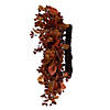 Vickerman Artificial 22" Orange Fall Leaves and Berries Wreath Image 3