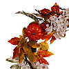 Vickerman Artificial 22" Orange Fall Pumpkin Hydrangea Wreath Image 2