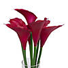 Vickerman Artificial 24" Purple Calla Lillies in Glass Vase Image 1