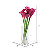 Vickerman Artificial 24" Purple Calla Lillies in Glass Vase Image 4