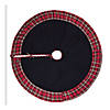 Vickerman Plaid Black Trimmed Scotsman Collection 60" Cotton Christmas Tree Skirt Image 1