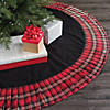 Vickerman Plaid Black Trimmed Scotsman Collection 60" Cotton Christmas Tree Skirt Image 3