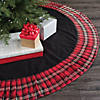 Vickerman Plaid Black Trimmed Scotsman Collection 60" Cotton Christmas Tree Skirt Image 4