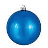 Vickerman Shatterproof 10" Large Blue Shiny Ball Christmas Ornament Image 1