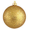 Vickerman Shatterproof 12" Giant Antique Gold Sequin Ball Christmas Ornament Image 1