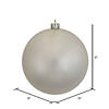 Vickerman Shatterproof 12" Giant Silver Candy Ball Christmas Ornament Image 4
