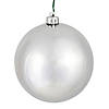 Vickerman Shatterproof 12" Giant Silver Shiny Ball Christmas Ornament Image 1
