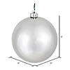 Vickerman Shatterproof 12" Giant Silver Shiny Ball Christmas Ornament Image 4