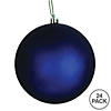 Vickerman Shatterproof 2.4" Midnight Blue Matte Ball Christmas Ornament, 24 per Bag Image 4