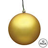 Vickerman Shatterproof 3" Gold Matte Ball Christmas Ornament, 12 per Bag Image 4