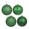 Vickerman Shatterproof 3" Green 4-Finish Ball Christmas Ornament, 16 per Box Image 1
