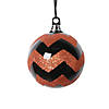 Vickerman Shatterproof 4.7" Black Orange Round Christmas Ornament, 3 per bag Image 1