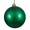 Vickerman Shatterproof 6" Emerald Matte Ball Christmas Ornament, 4 per Bag Image 1