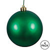 Vickerman Shatterproof 6" Emerald Matte Ball Christmas Ornament, 4 per Bag Image 4