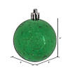 Vickerman Shatterproof 6" Green Shiny Mercury Ball Christmas Ornament, 4 per Bag Image 1