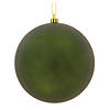 Vickerman Shatterproof 6" Moss Green Matte Ball Christmas Ornament, 4 per Bag Image 1