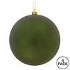 Vickerman Shatterproof 6" Moss Green Matte Ball Christmas Ornament, 4 per Bag Image 4