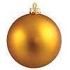 Vickerman Shatterproof 8" Antique Gold Matte Ball Christmas Ornament Image 1