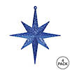 Vickerman Shatterproof 8" Blue Iridescent Glitter Bethlehem Star Christmas Ornament, 4 Pc. Image 2