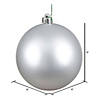 Vickerman Shatterproof 8" Silver Matte Ball Christmas Ornament Image 4