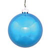 Vickerman Shatterproof 8" Turquoise Shiny Ball Christmas Ornament Image 1