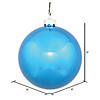 Vickerman Shatterproof 8" Turquoise Shiny Ball Christmas Ornament Image 4