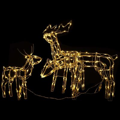 vidaXL 3 Piece Christmas Light Display Reindeers 229 LEDs Image 2