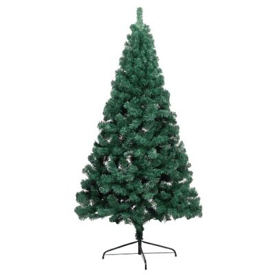 VidaXL 5' Green PVC/Steel Artificial Half Christmas Tree with Stand Image 3