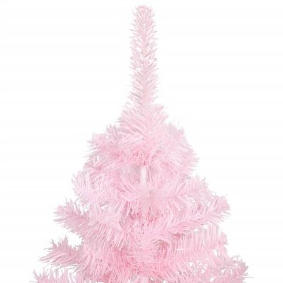 vidaXL 5' Pink Artificial Christmas Tree with Stand Image 2