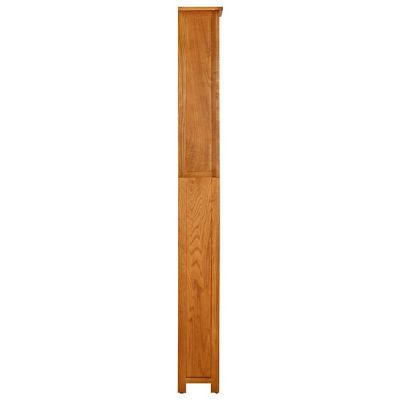 vidaXL 7-Tier Bookcase 23.6"x8.7"x78.7" Solid Oak Wood Image 3